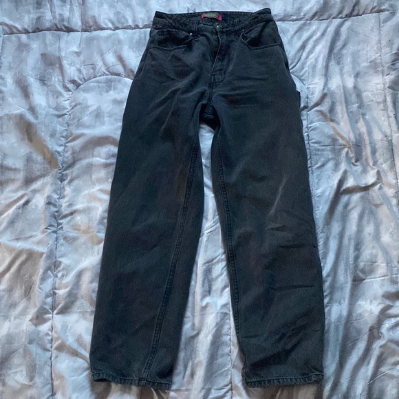size 3 black washed wide leg jeans - Picture 1 of 2